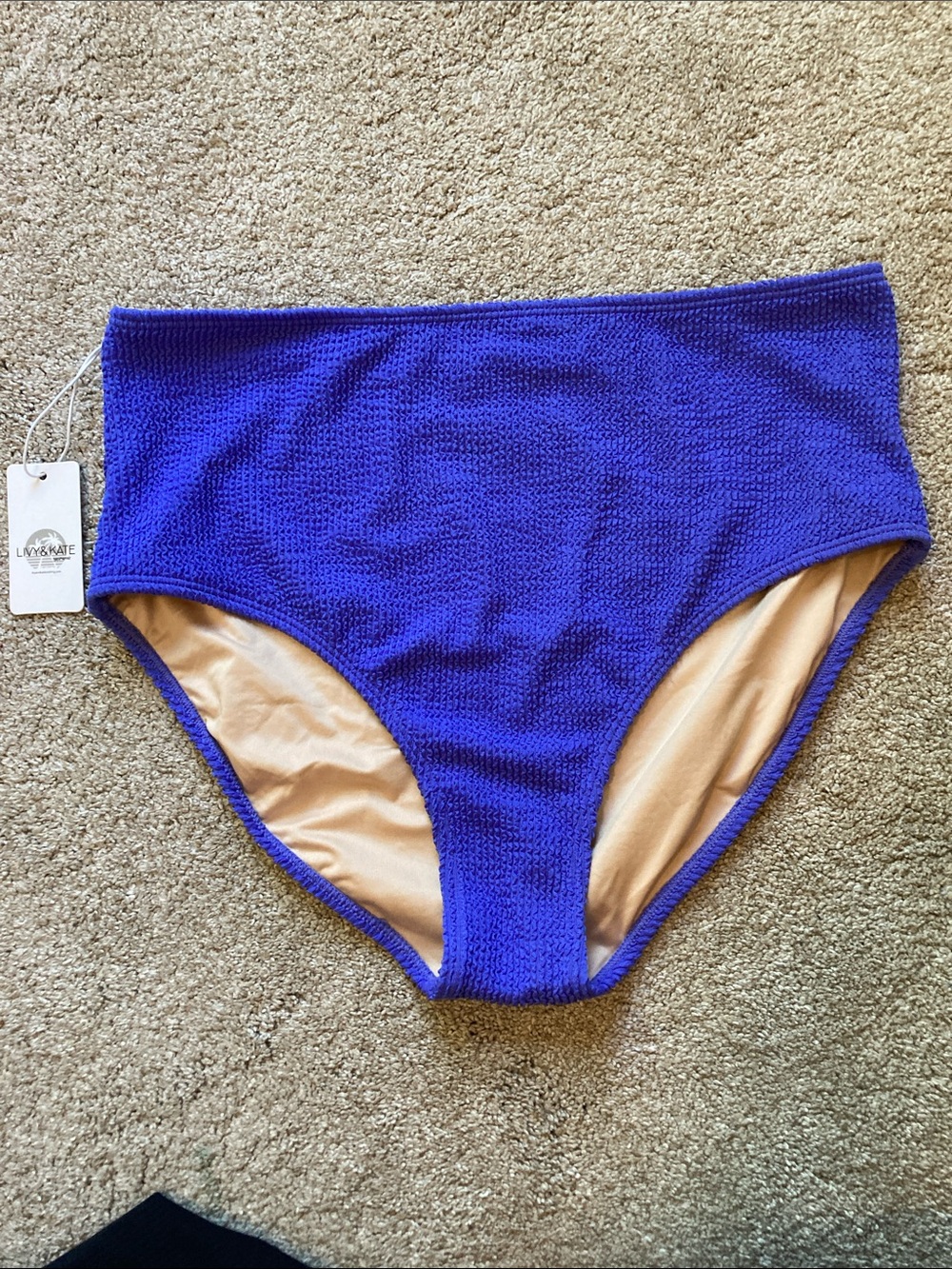 NWT Livy & Kate Periwinkle High-Waist Bikini Bottom
